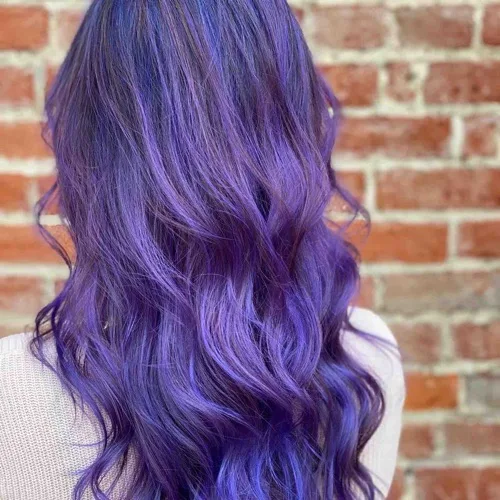 All-over vivid violet with dimensional waves