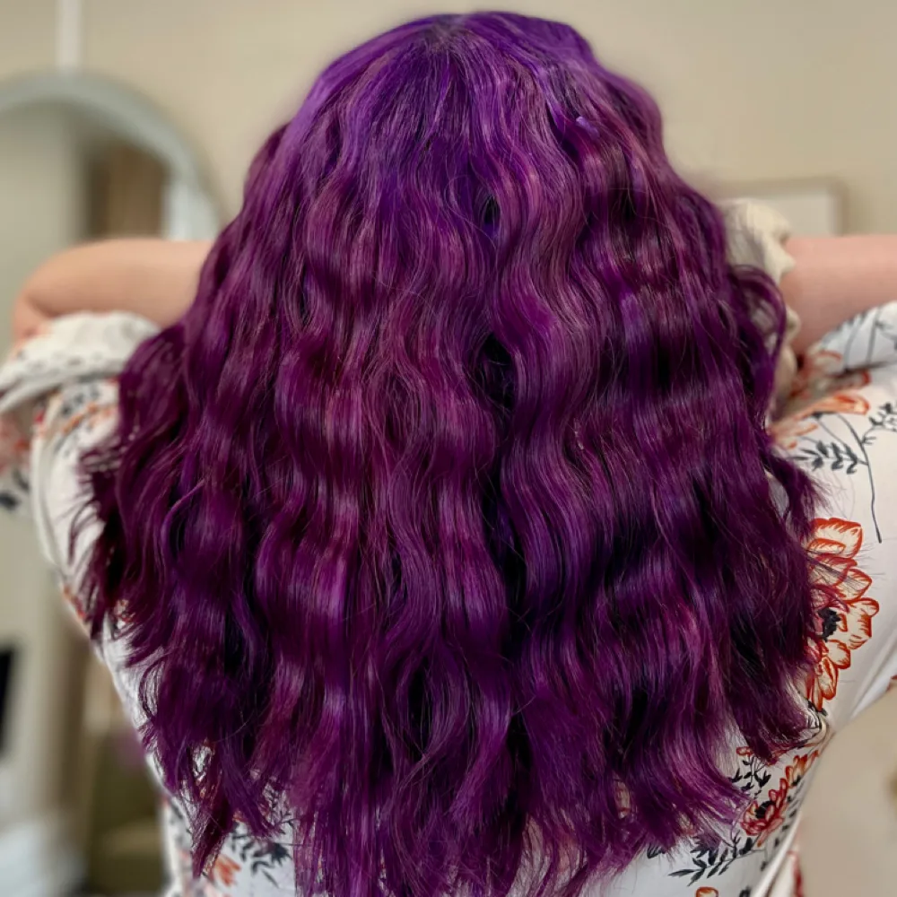 Root-to-ends purple melt