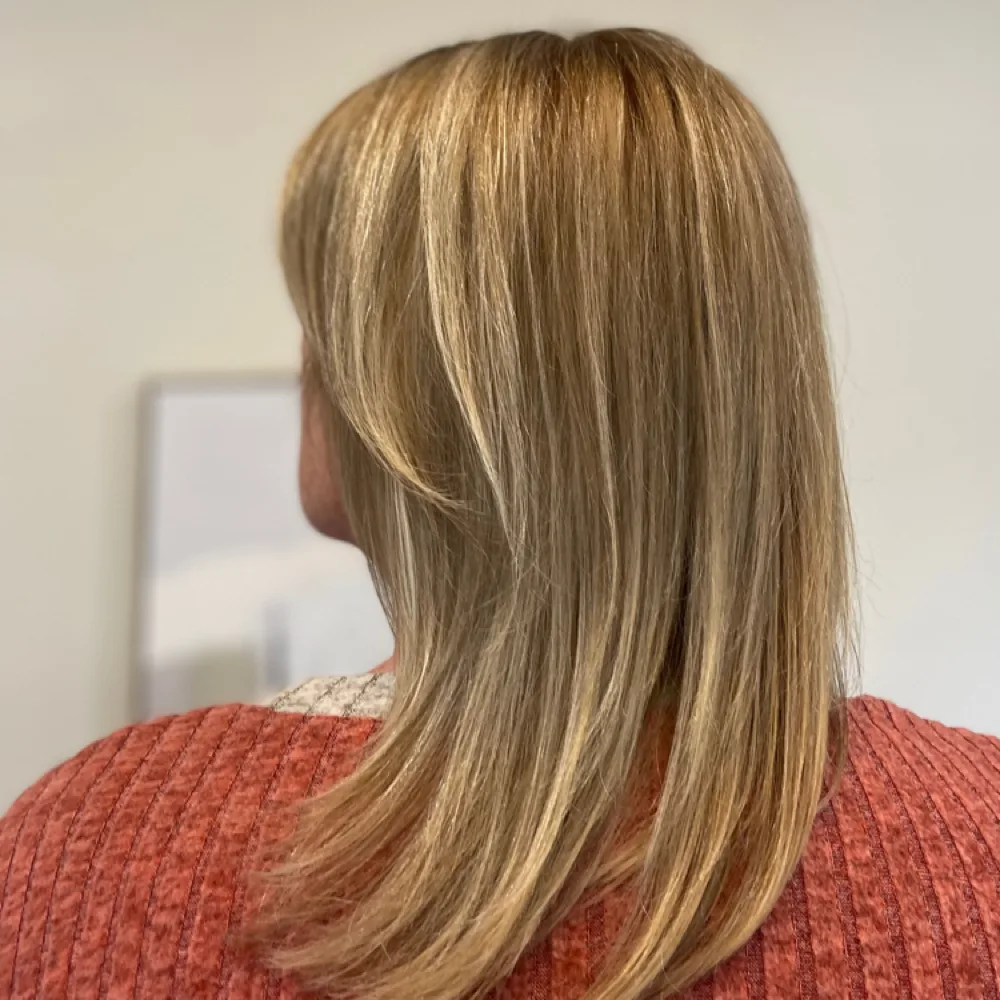Root coverage with lowlights pulled through